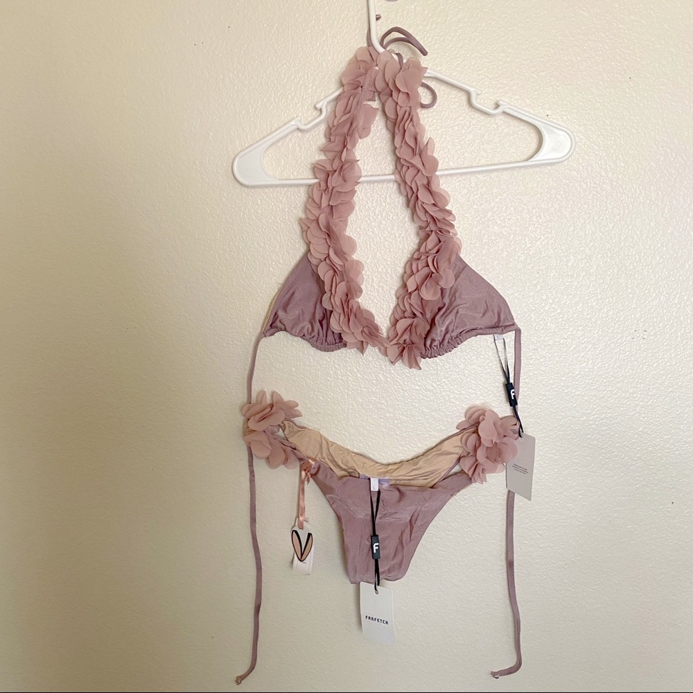 La Reveche Jamilla Bikini in Lilac Satin